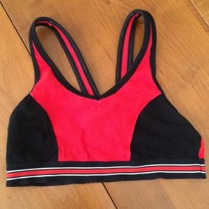 Small Red and Black Sports Bra